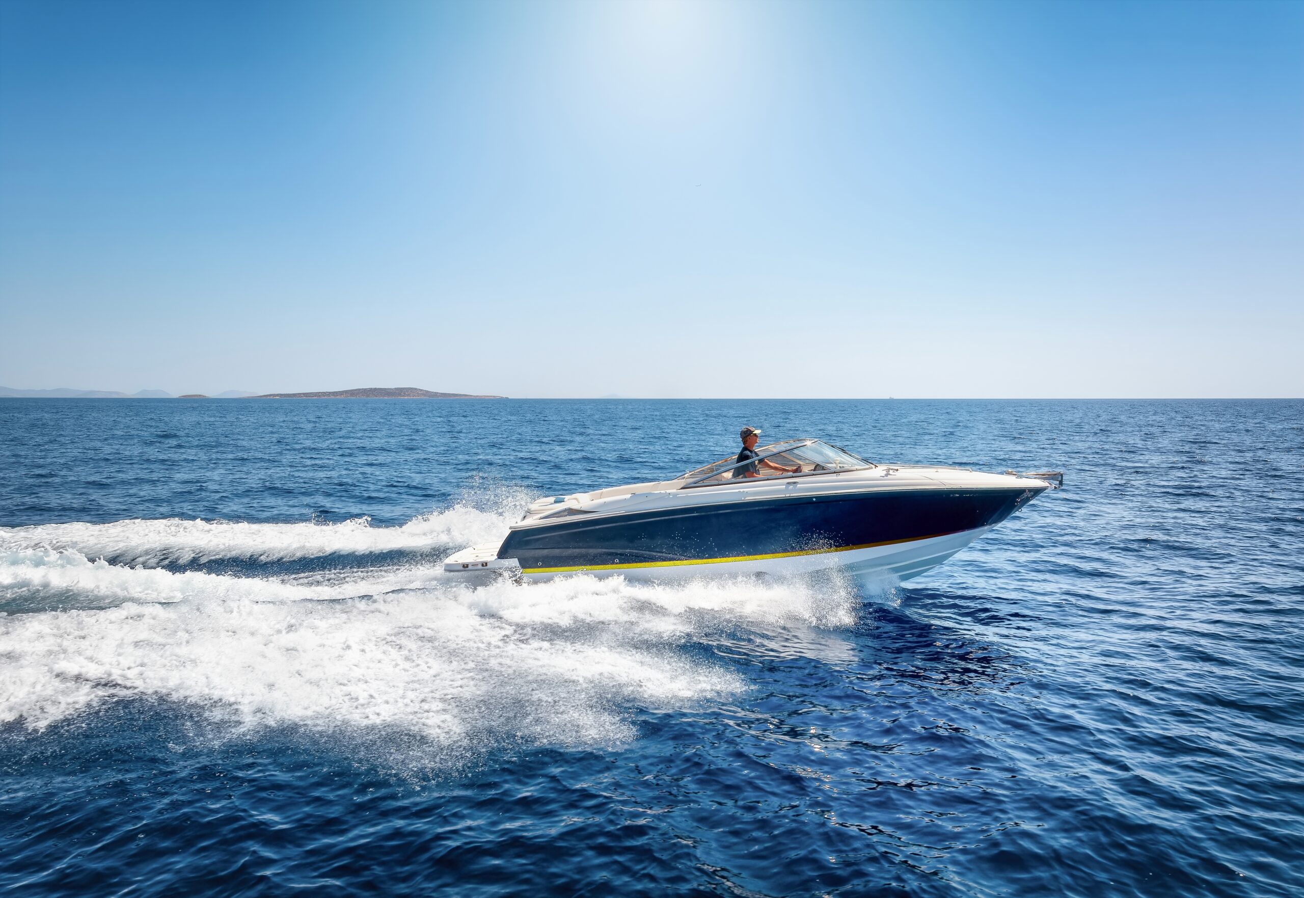 Motorboat on the water 