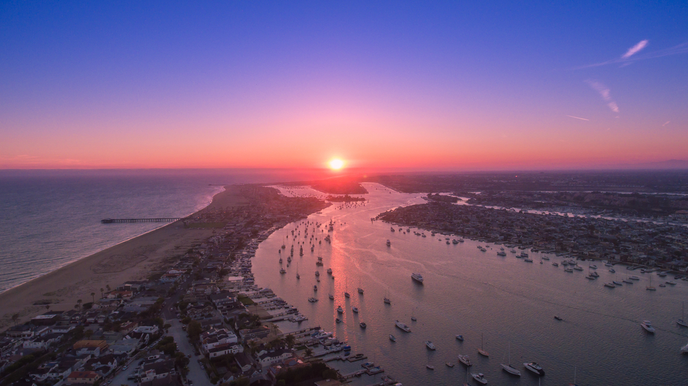 Sunset over Newport Beach