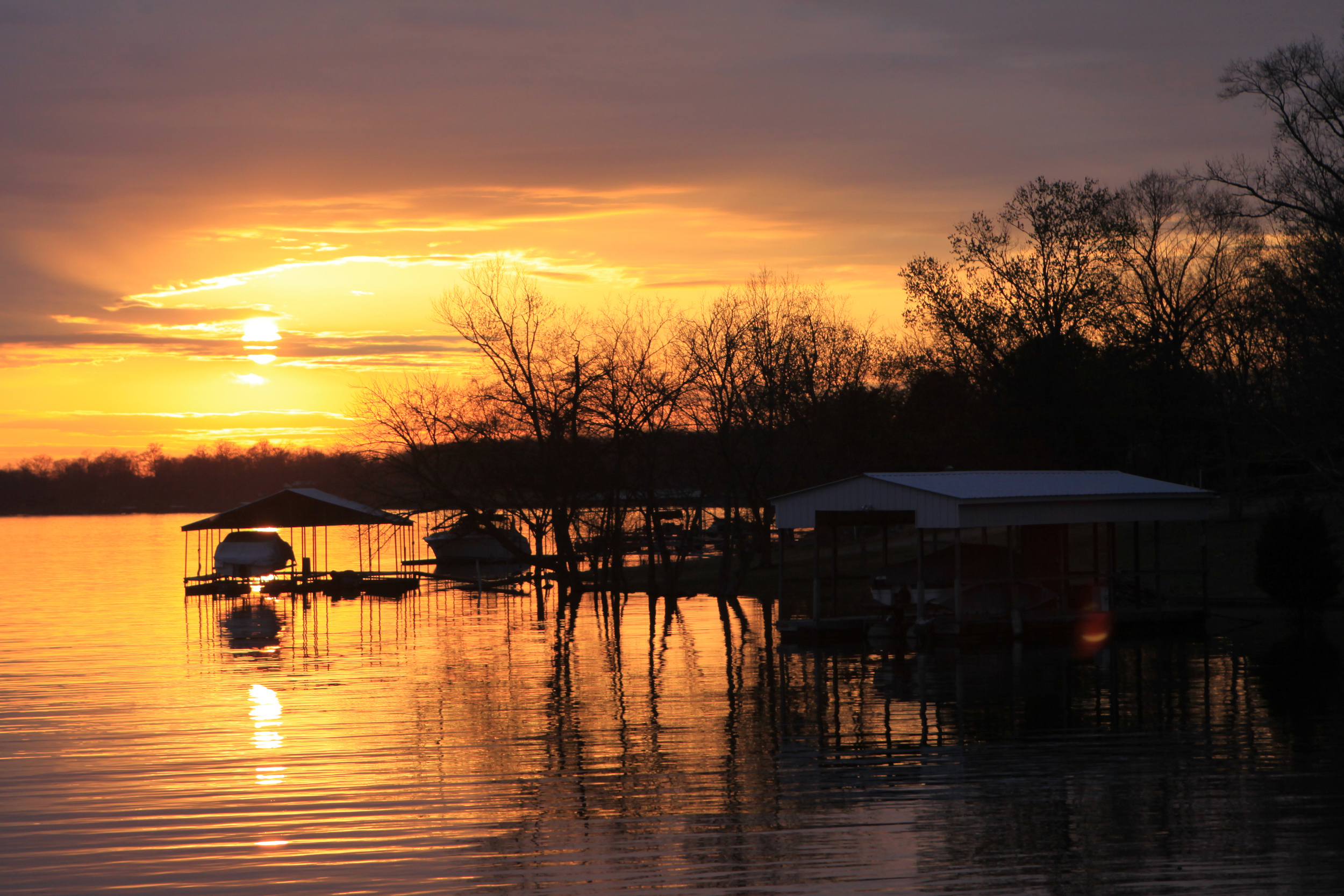 Golden Sunset on Old Hickory Lake Nashville Tennessee