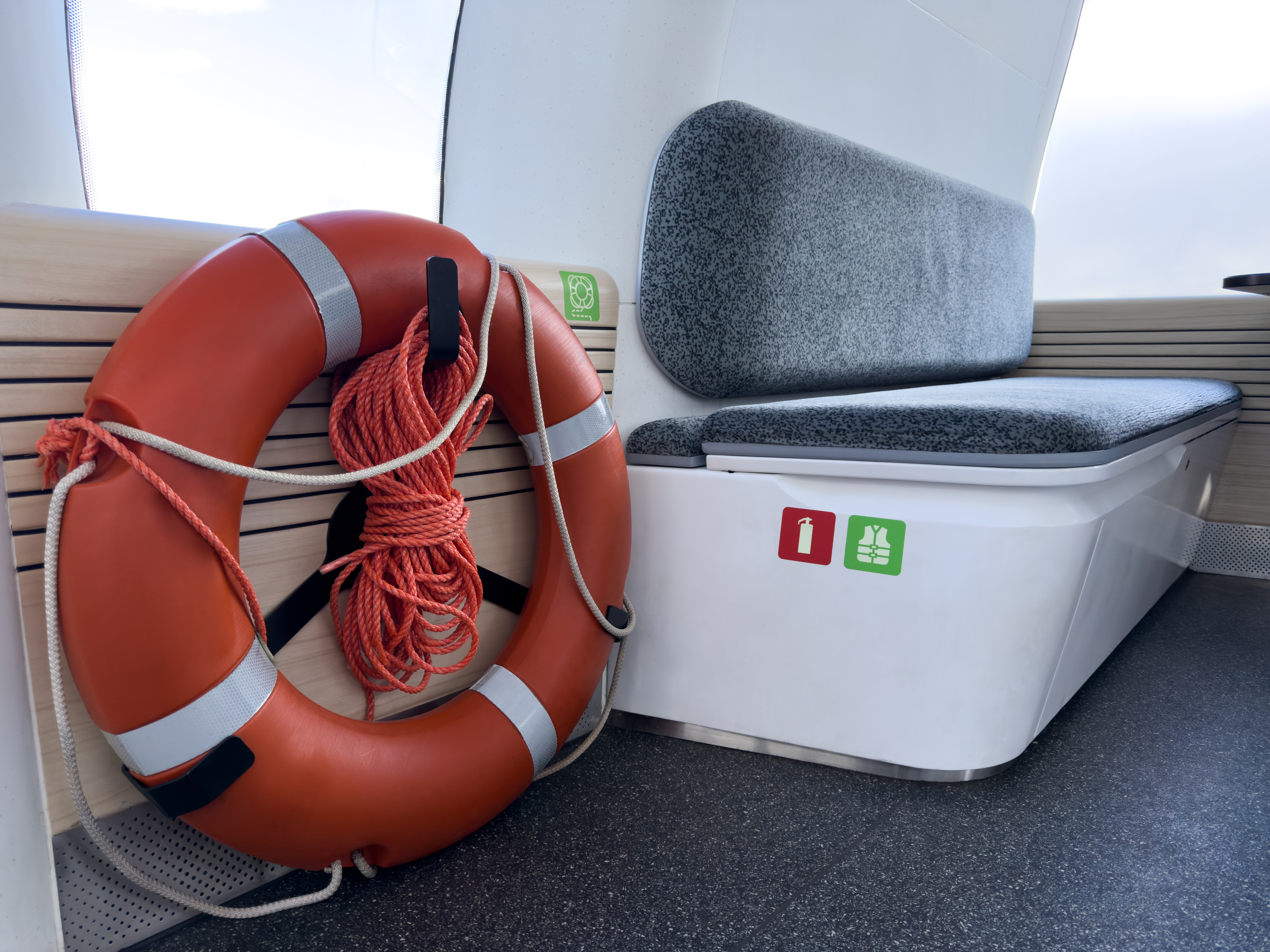 safety equipment on a boat