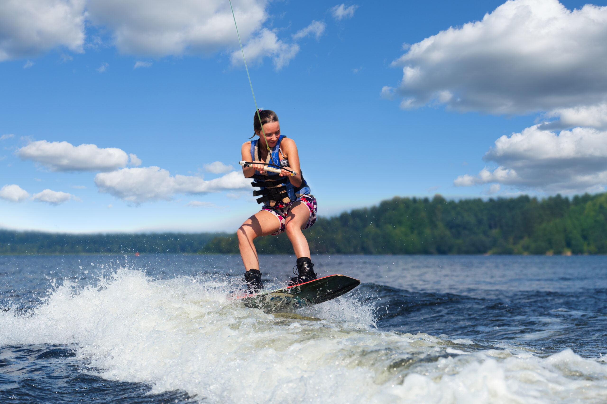 girl wake boarding