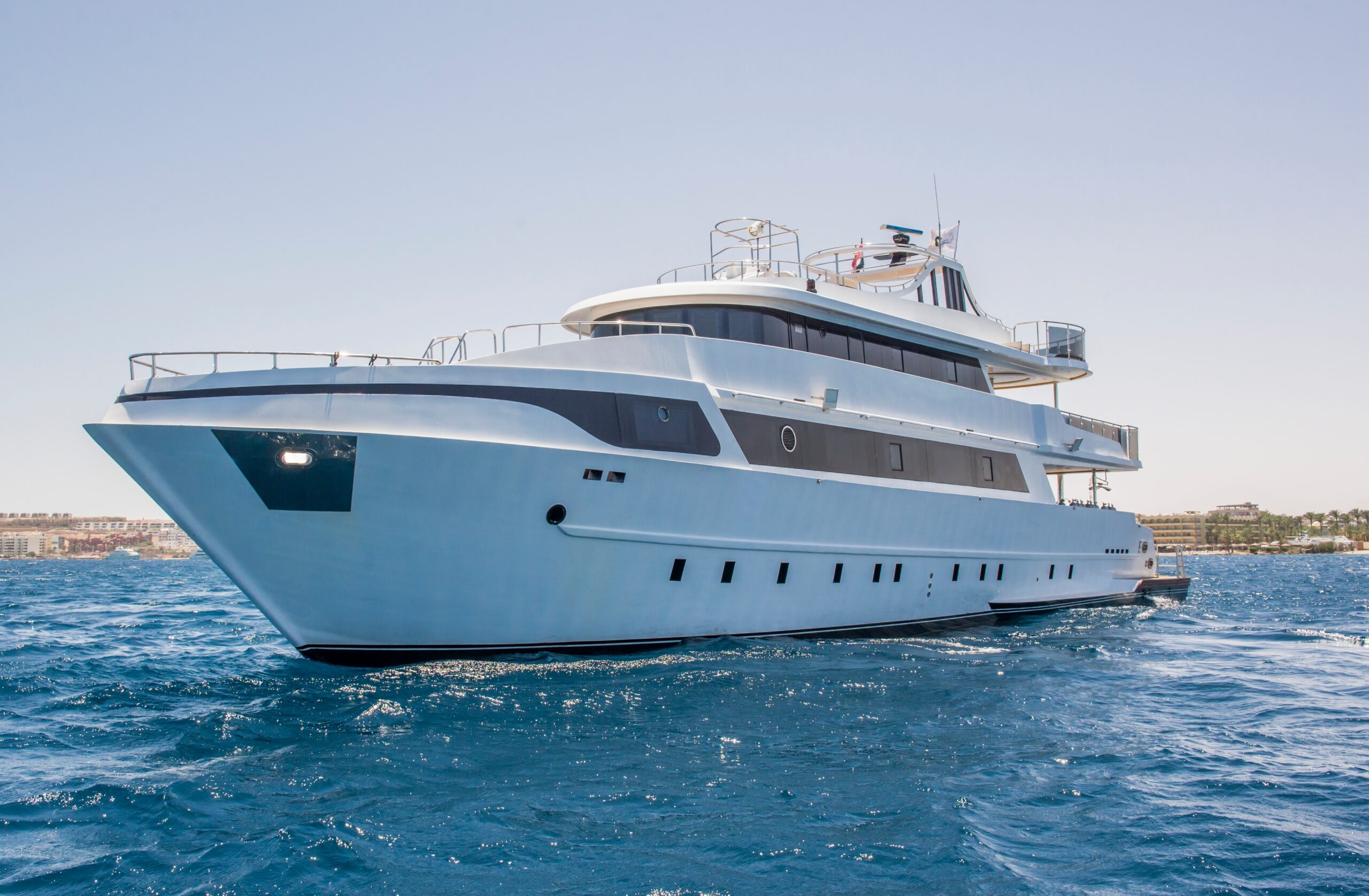 luxury yacht side view