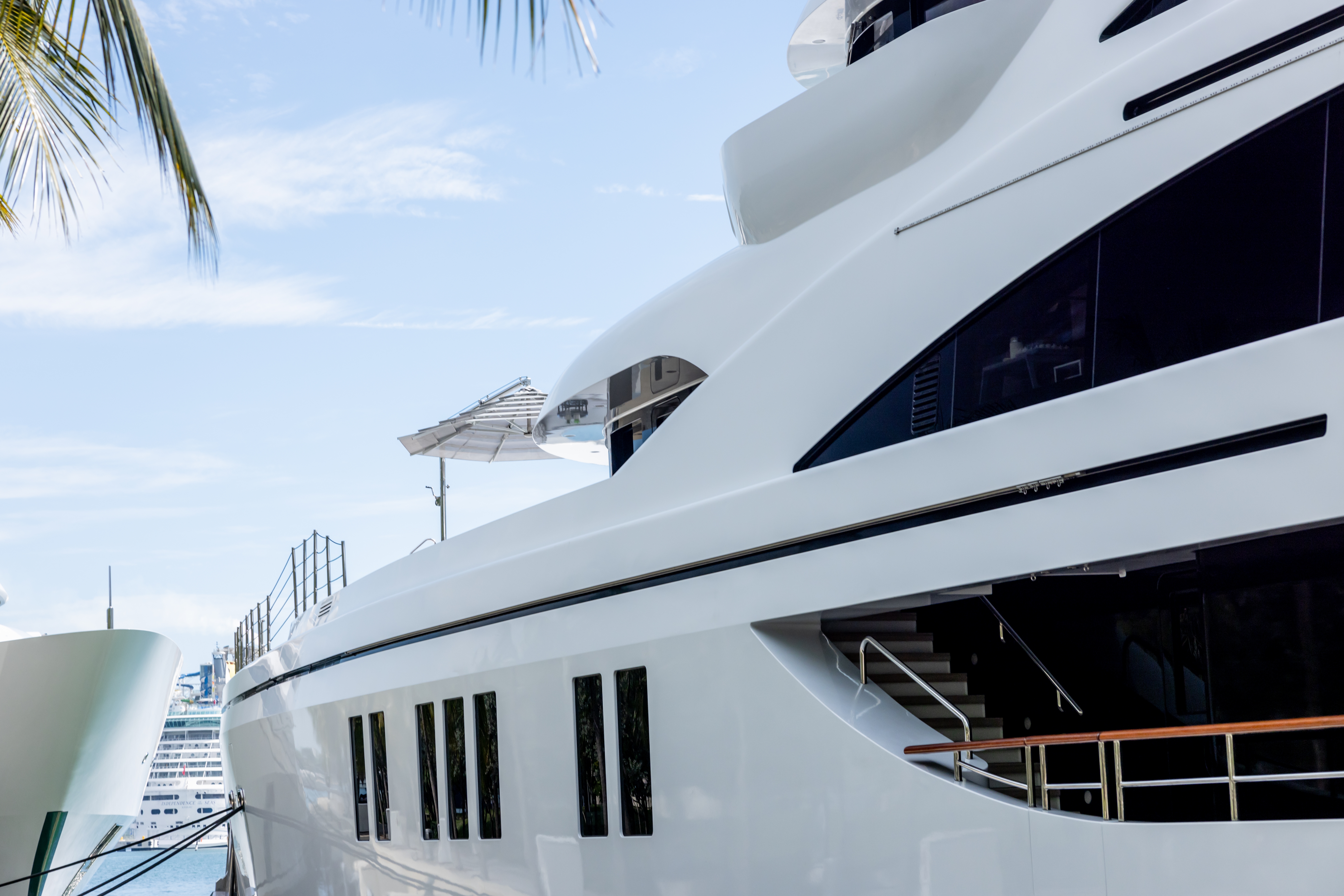 closeup view of yacht 
