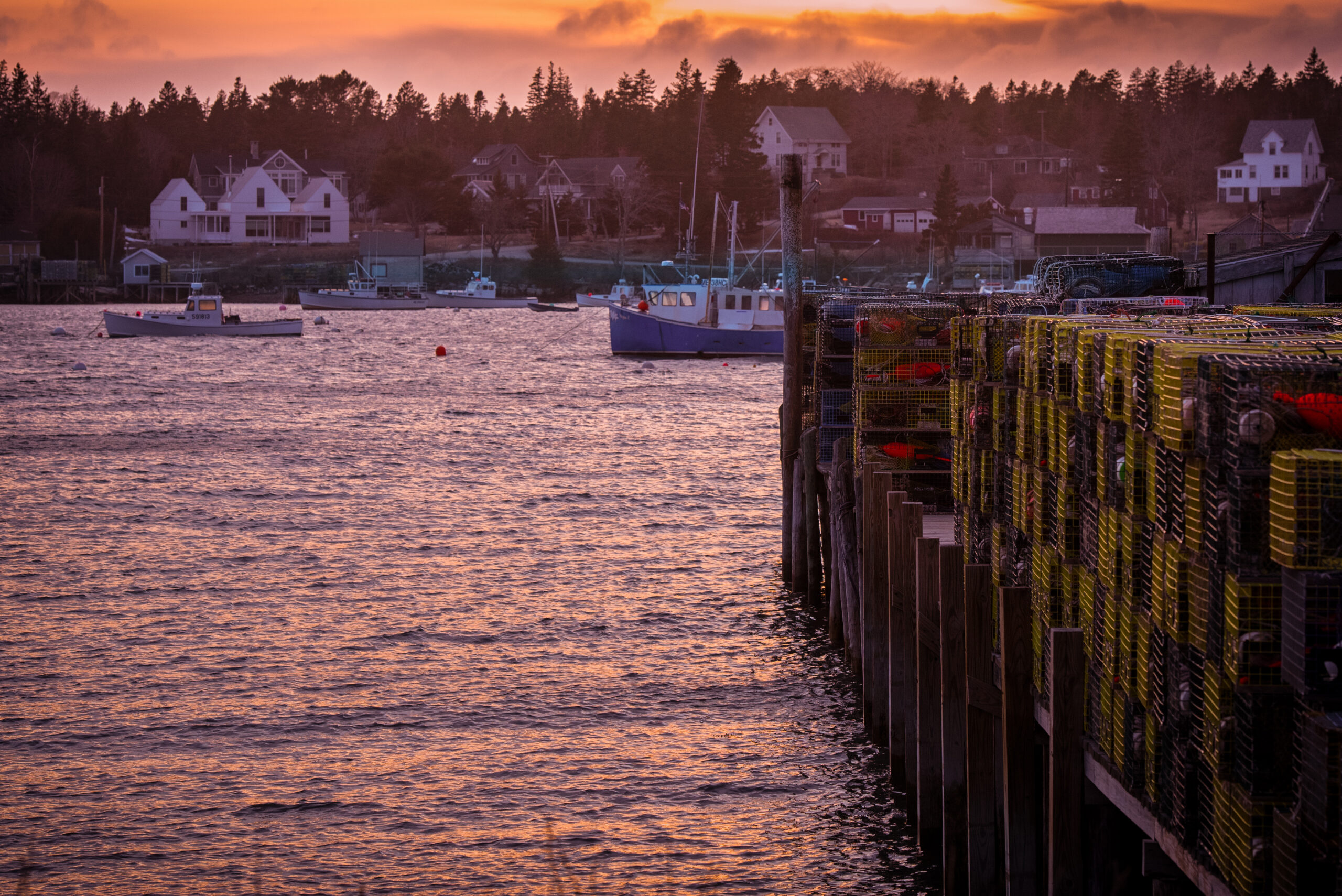 Maine, working fishing community 