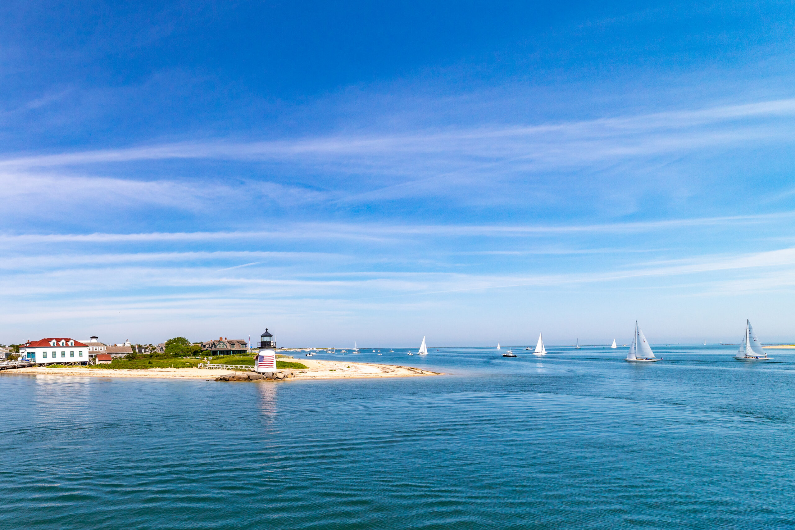 Nantucket Lighthouse and Sailboats